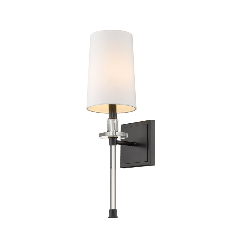 Z-Lite 803-1S-MB Sophia One Light Wall Sconce, Matte Black