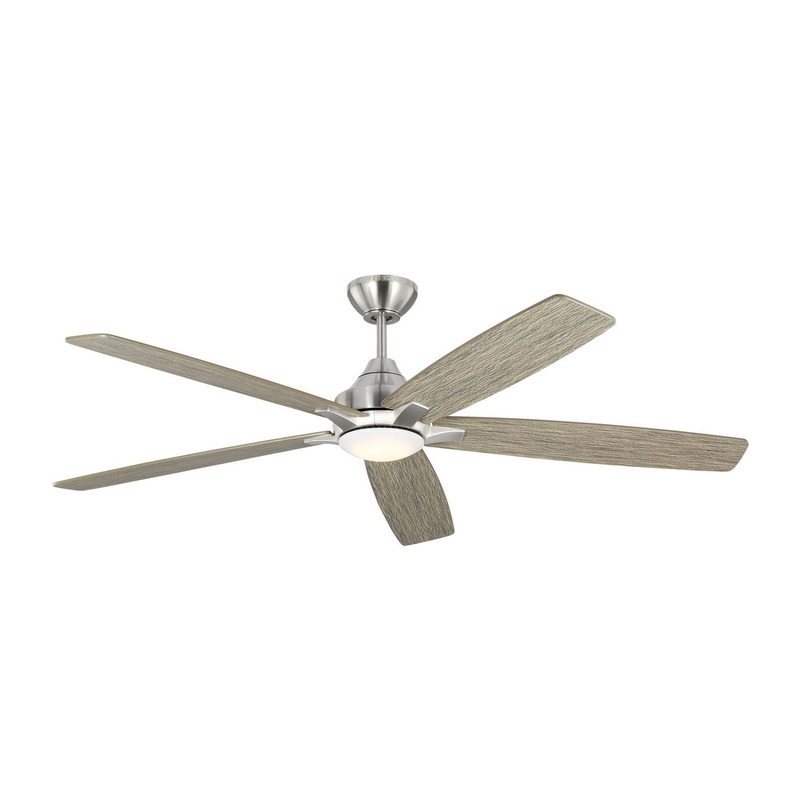 Generation Lighting 5LWDSM60BSLGD Lowden 60"Ceiling Fan, Brushed Steel