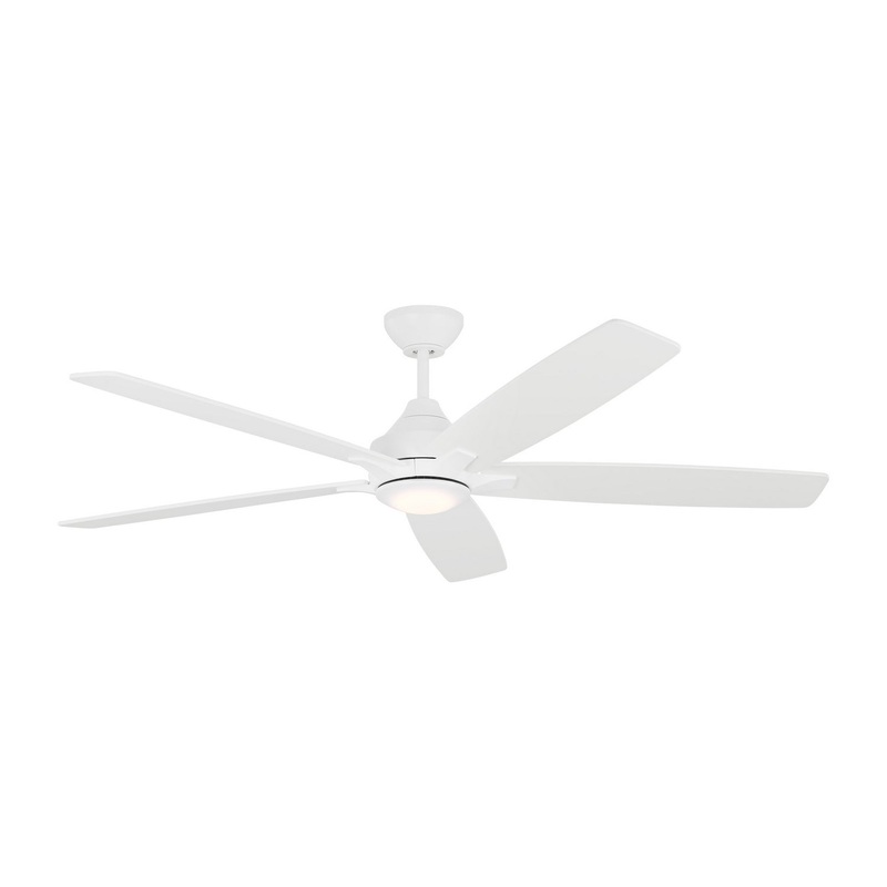 Generation Lighting 5LWDSM60RZWD Lowden 60"Ceiling Fan, Matte White