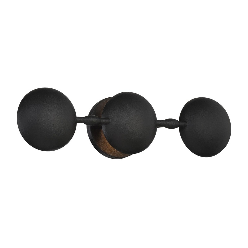 George Kovacs P1315-076 Undertas Three Light Wall Sconce, Iron Ore