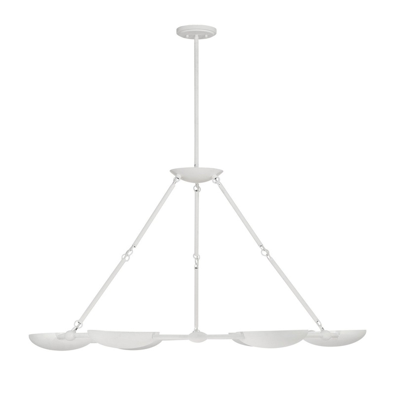 George Kovacs P1316-792 Undertas Six Light Chandelier, Piastra Plaster