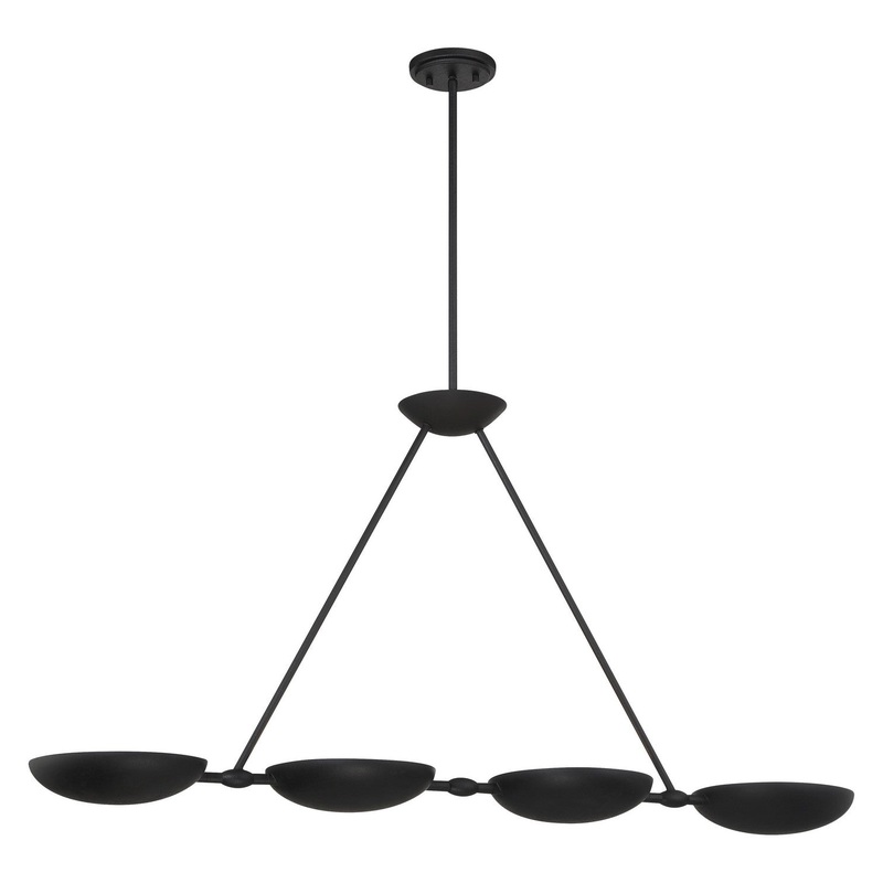 George Kovacs P1318-076 Undertas Four Light Island Pendant, Iron Ore