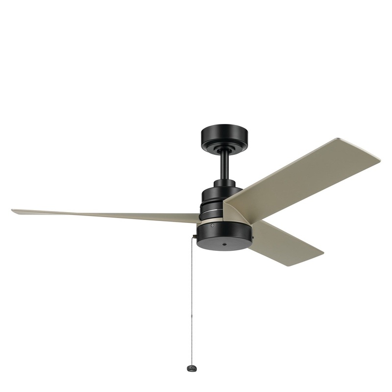 Kichler 300375SBK Spyn Lite 52" Ceiling Fan, Satin Black