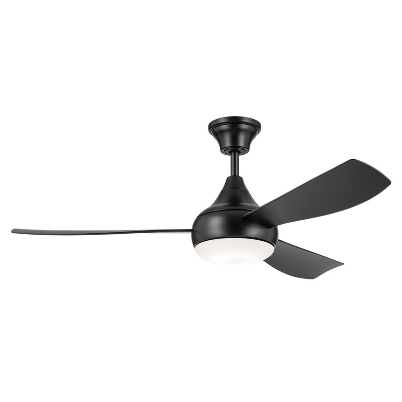 Kichler 310354SBK Ample 54" Ceiling Fan, Satin Black