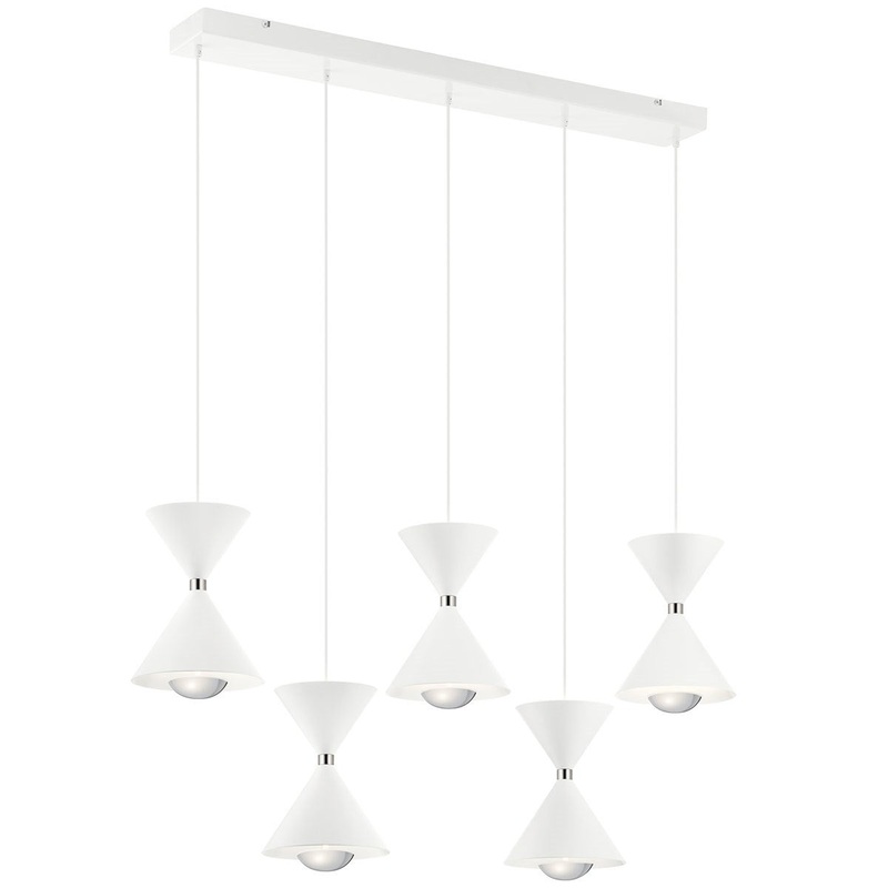 Kichler 84113MWH Kordan LED Linear Chandelier, Matte White (Discontinued)