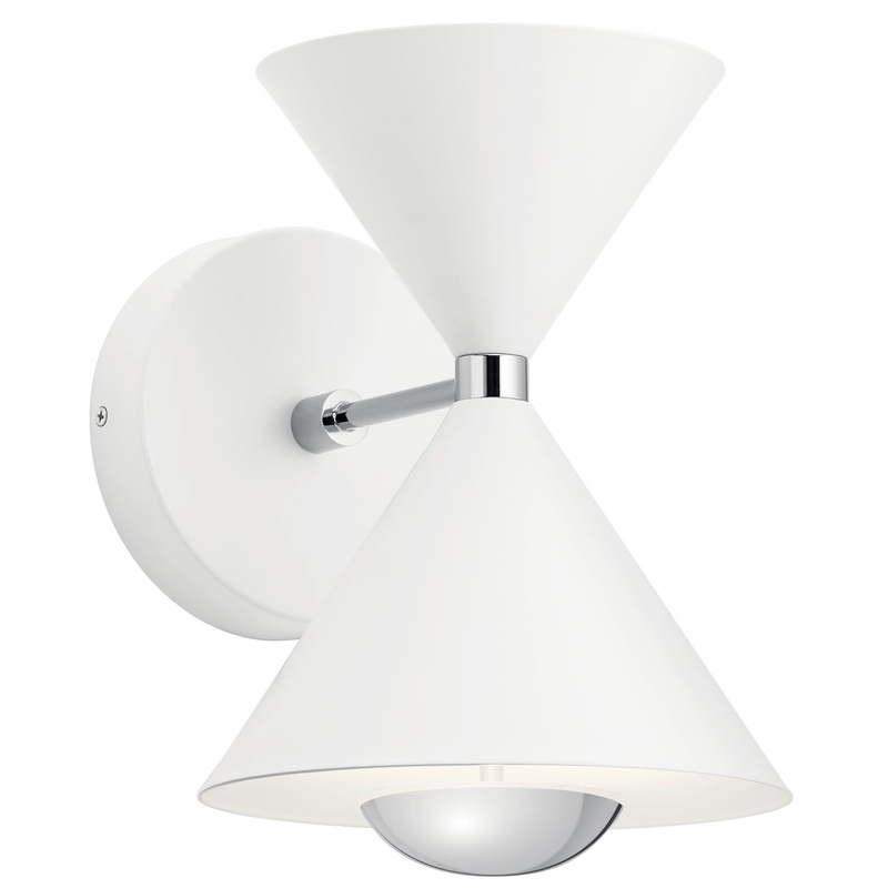 Kichler 84131MWH Kordan LED Wall Sconce, Matte White (Discontinued)