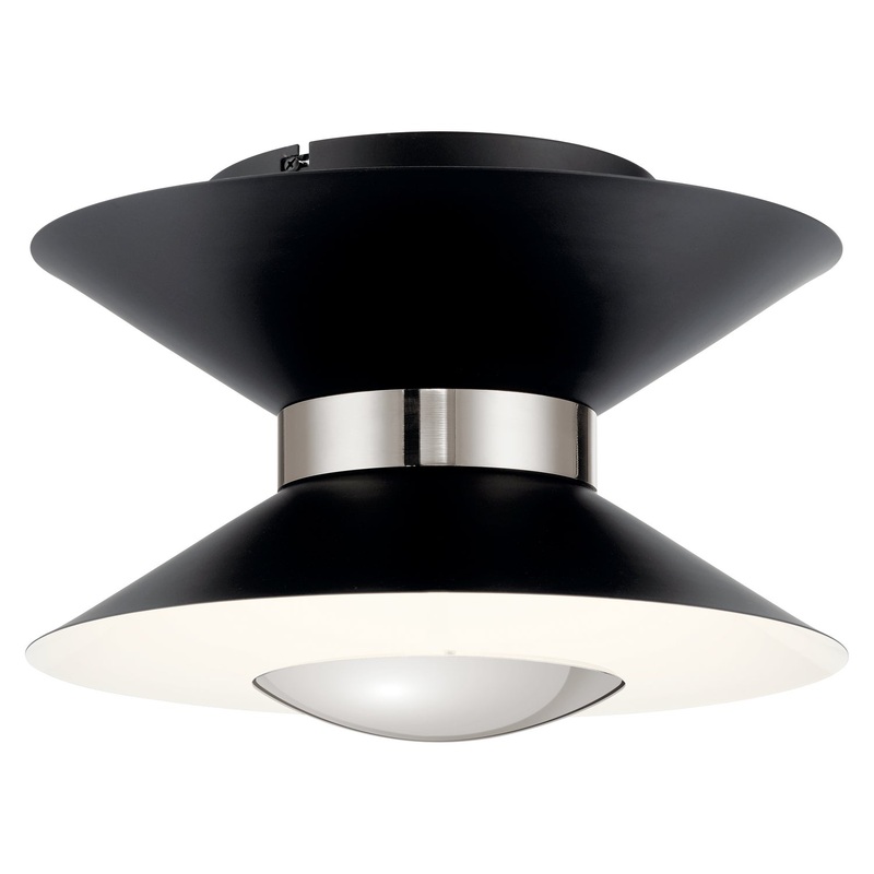 Kichler 84132 Kordan LED Semi Flush Mount, Matte Black (Discontinued)