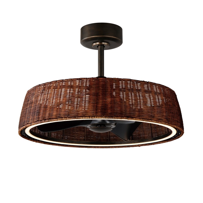 Maxim 61012RADBZ Tulum LED Fandelight, Dark Bronze