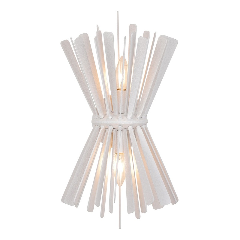 Metropolitan N1902-792 Confluence Two Light Wall Sconce, Piastra White