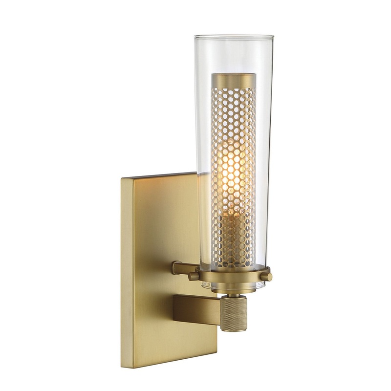 Minka Lavery 2181-695 Emmerham One Light Wall Sconce, Soft Brass