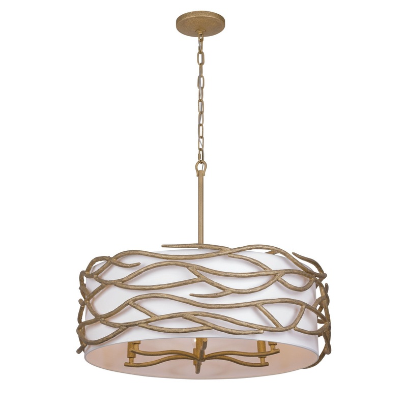 Minka Lavery 3718-788 Branch Reality Six Light Pendant, Textured Ashen Gold