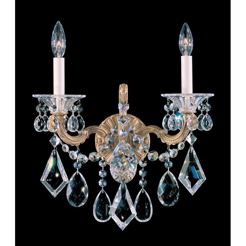 Schonbek 5001-23 La Scala Two Light Wall Sconce, Etruscan Gold