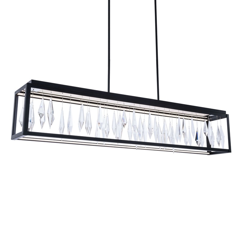 Schonbek Beyond BPD16254-BK Mirage LED Linear Pendant, Black