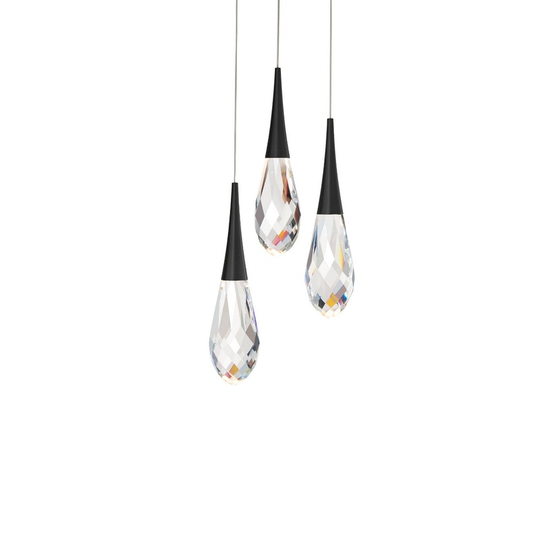 Schonbek Beyond BPD21203-BK Hibiscus LED Pendant, Black