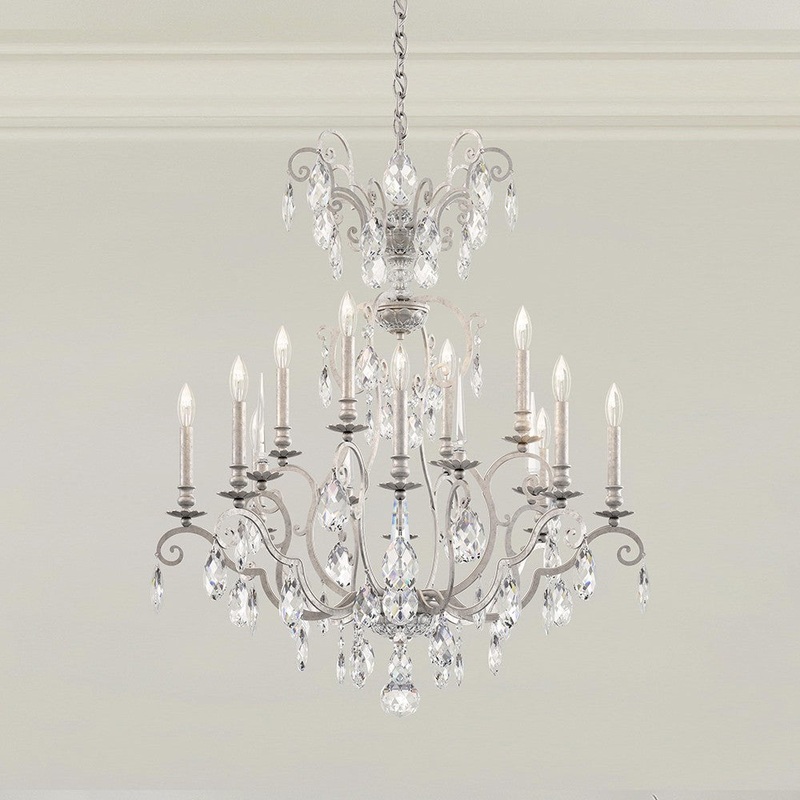 Schonbek RN3872N-22H Renaissance Nouveau 12 Light Chandelier, Heirloom Gold