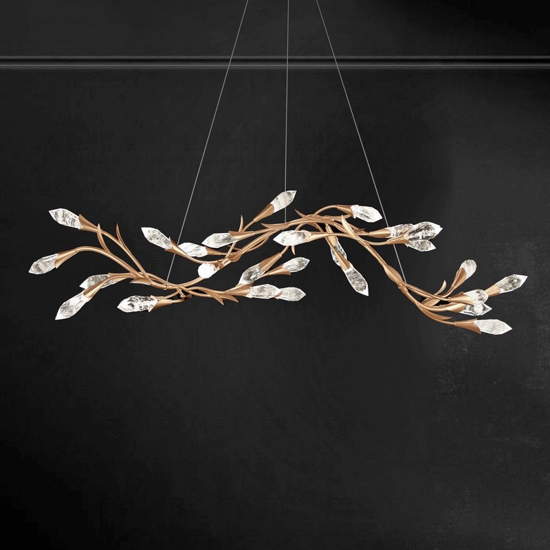 Schonbek S2456-26OH Secret Garden LED Linear Pendant, French Gold