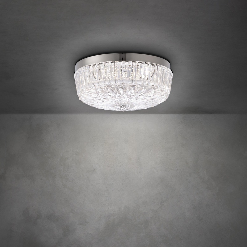 Schonbek S6812-701H Regina LED Flush Mount, Polish Nickel