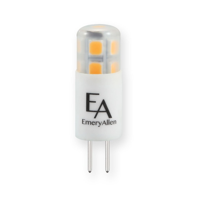 EmeryAllen EA-G4-1.0W-001-279F G4 Bi Pin Base (G4) 12V, 1W, 2700K, 100 Lumens
