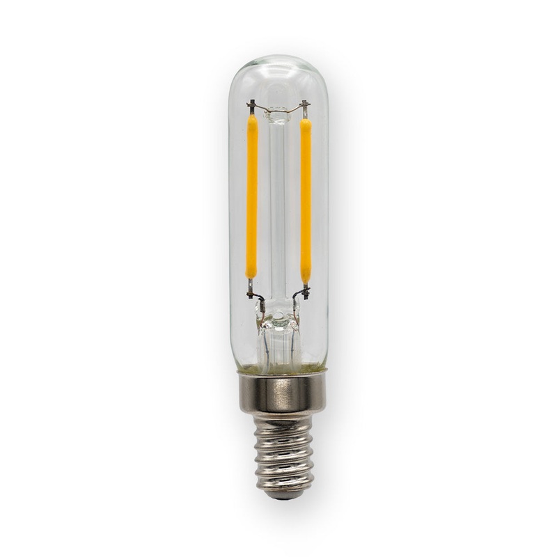EmeryAllen EA-T6-2.0W-E12-3090-D Tubular T6 (E12 Base) 120V Filament Bulb, 2W, 3000K, 100 Lumens