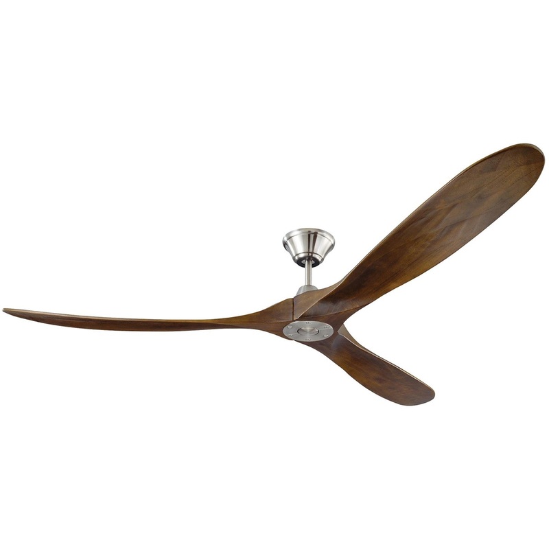 Visual Comfort Fan 3MAVR70BS Maverick 70" Ceiling Fan, Brushed Steel