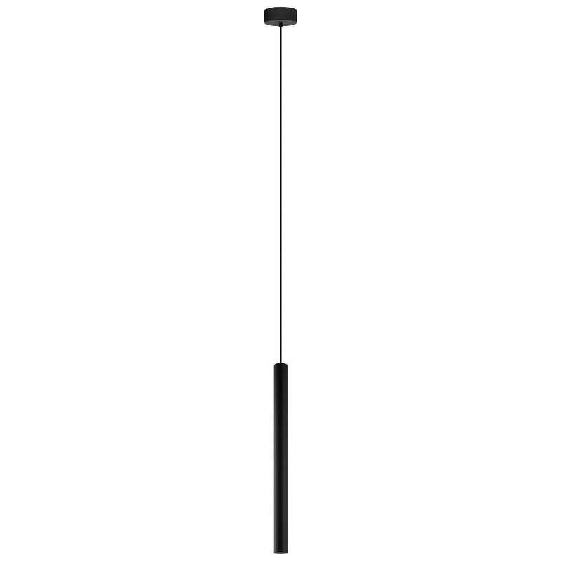 EGLO 62542A Tortoreto 1 x 6.9W LED Single Tube Pendant w/ Matte Black Finish