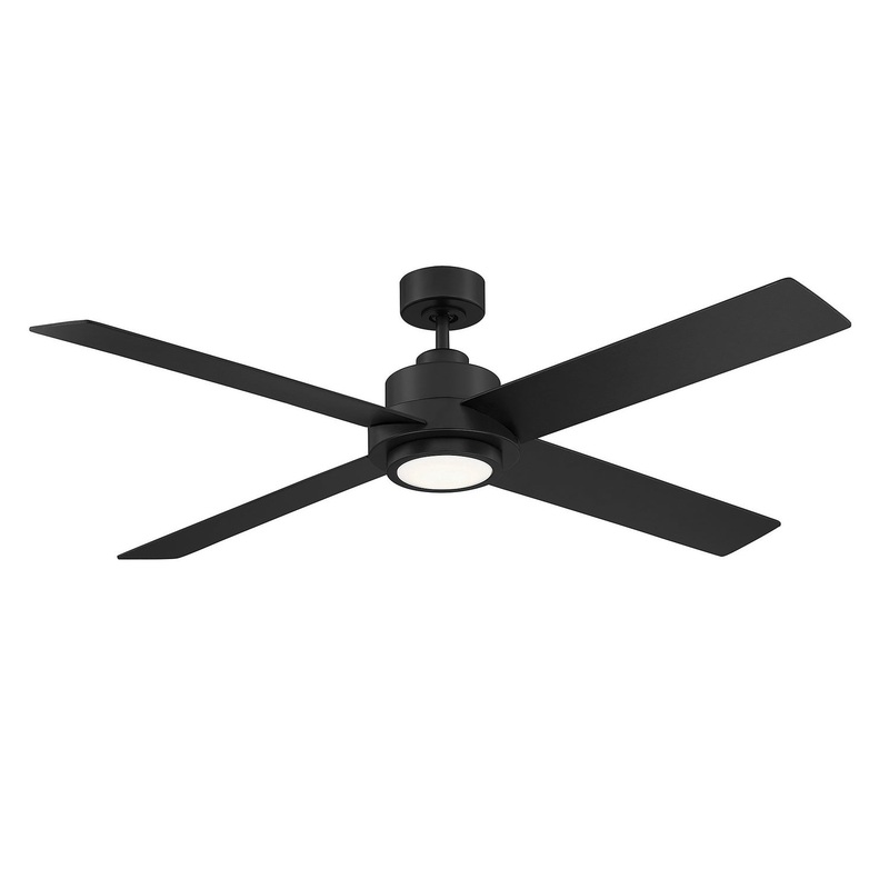 Shoppers Lighting SH2011MBKRV Serenty 56"Ceiling Fan, Matte Black