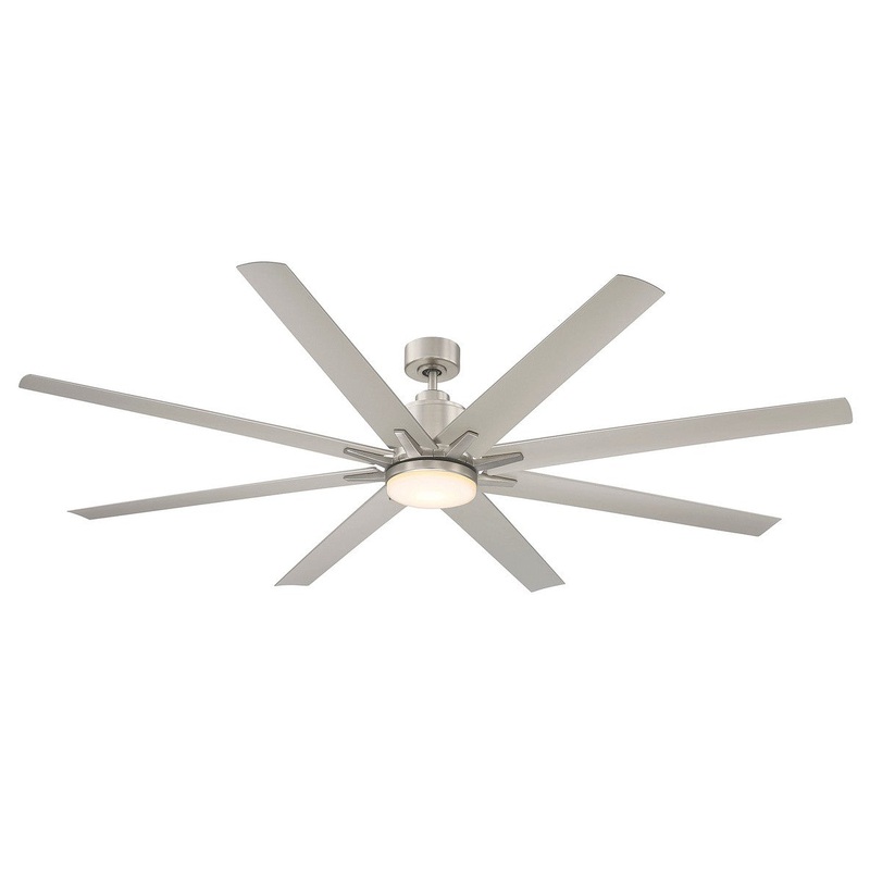 Shoppers Lighting SH2025BN Beaufort 72" Outdoor Ceiling Fan, Brushed Nickel