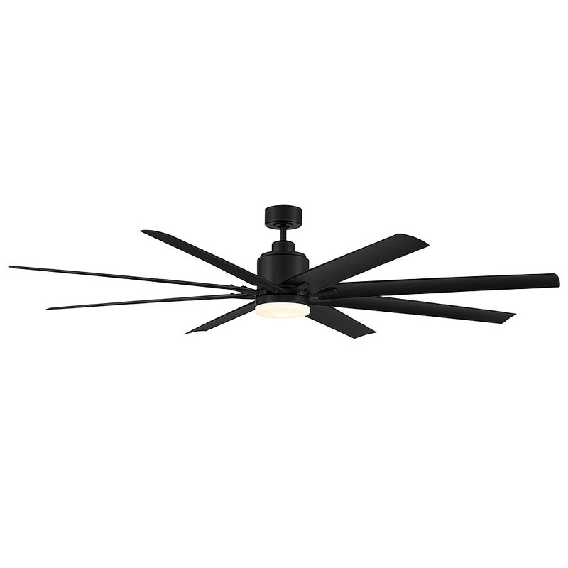 Shoppers Lighting SH2025MBK Beaufort 72" Outdoor Ceiling Fan, Matte Black