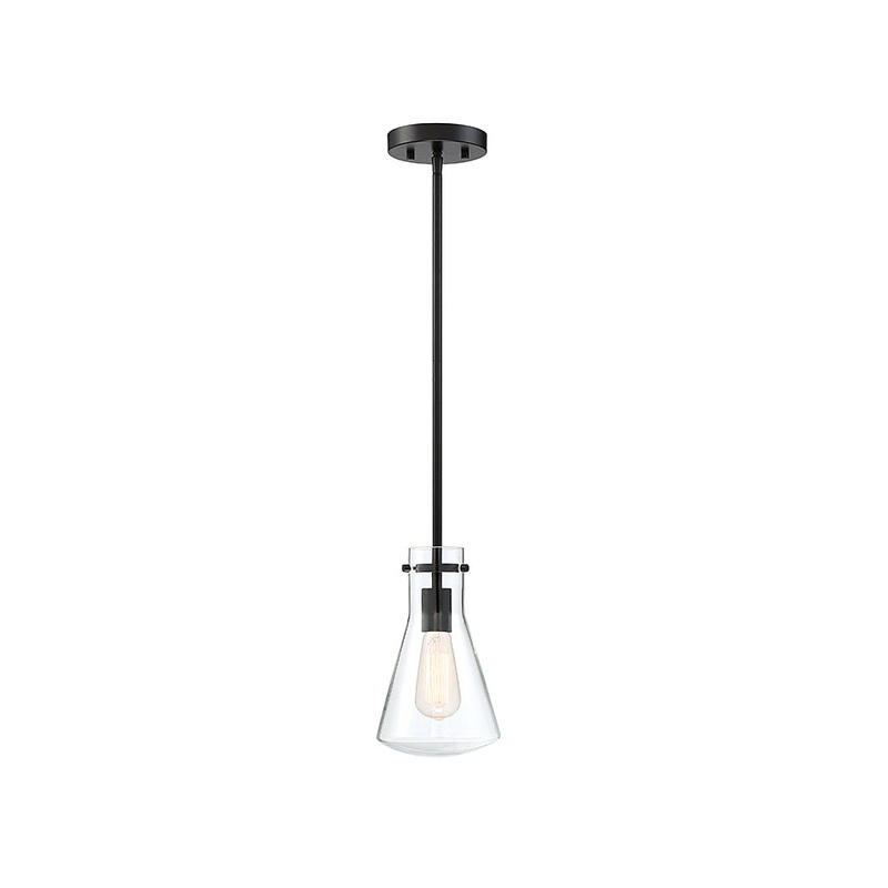 Shoppers Lighting SH70063MBK Katherine One Light Pendant, Matte Black