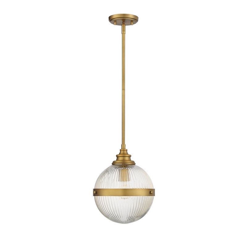 Shoppers Lighting SH70100NB Mia One Light Mini Pendant, Natural Brass