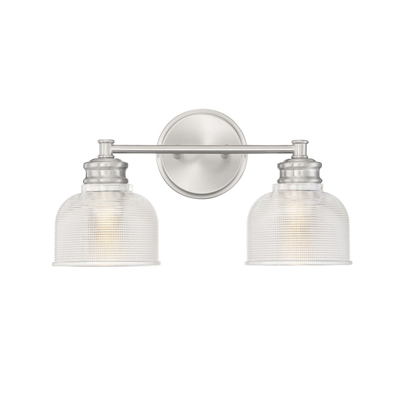 Shoppers Lighting SH80034BN Sarah Two Light Bathroom Vanity Light, Brushed Nickel