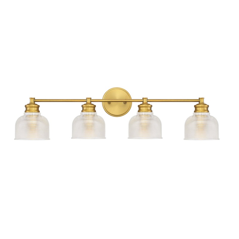 Shoppers Lighting SH80036NB Sarah Four Light Bathroom Vanity Light, Natural Brass