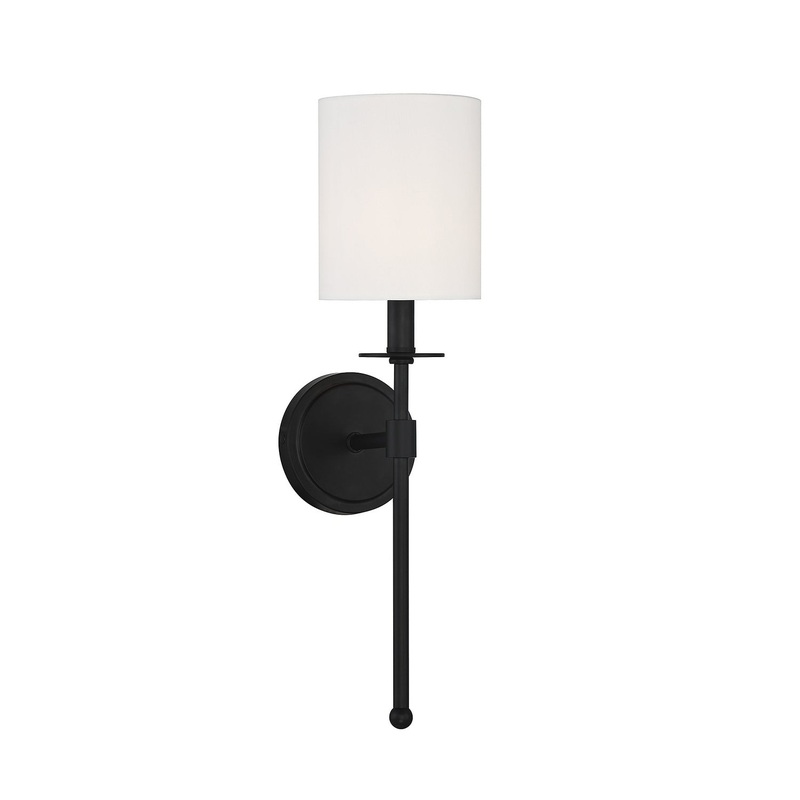 Shoppers Lighting SH90057MBK Kaylee One Light Wall Sconce, Matte Black