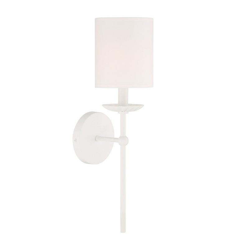 Shoppers Lighting SH90079WH Willa One Light Wall Sconce, White
