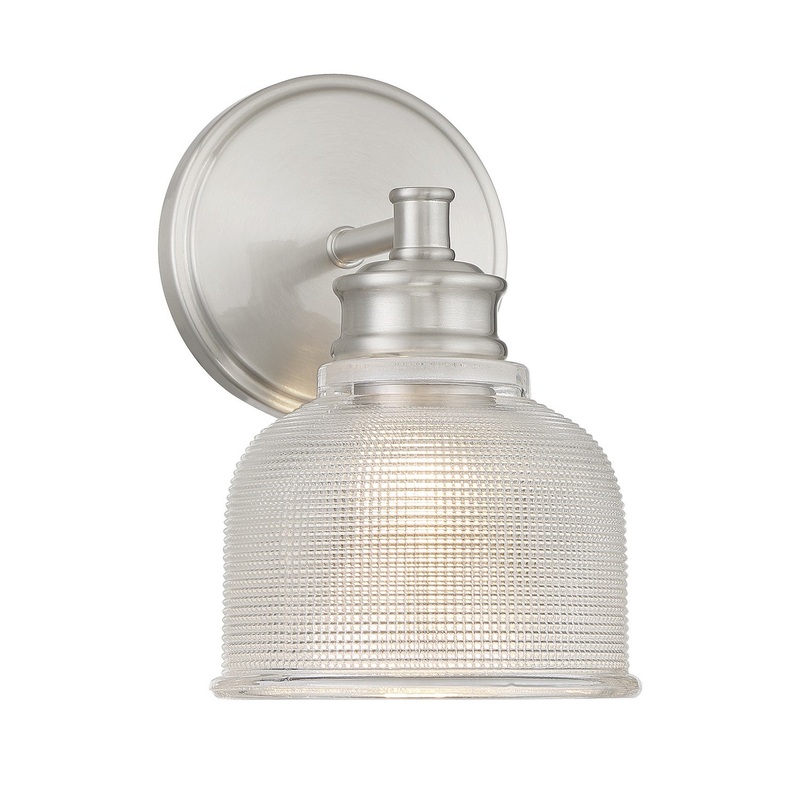 Shoppers Lighting SH90093BN Eliza One Light Wall Sconce, Brushed Nickel
