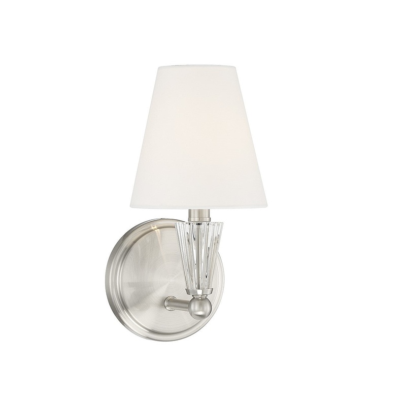 Shoppers Lighting SH90102BN Remi One Light Wall Sconce, Brushed Nickel