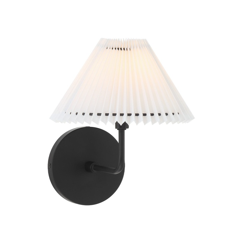 Shoppers Lighting SH90105MBK Harley One Light Wall Sconce, Matte Black