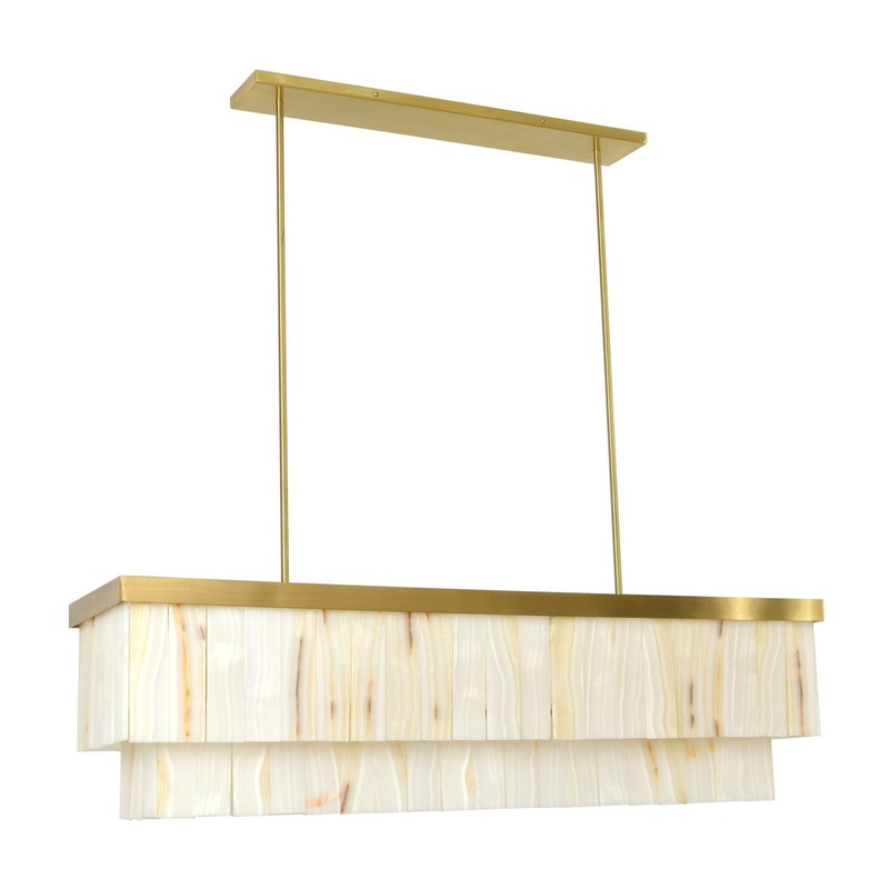 Beacon Lighting 05024101 Elora Seven Light Pendant, Brass