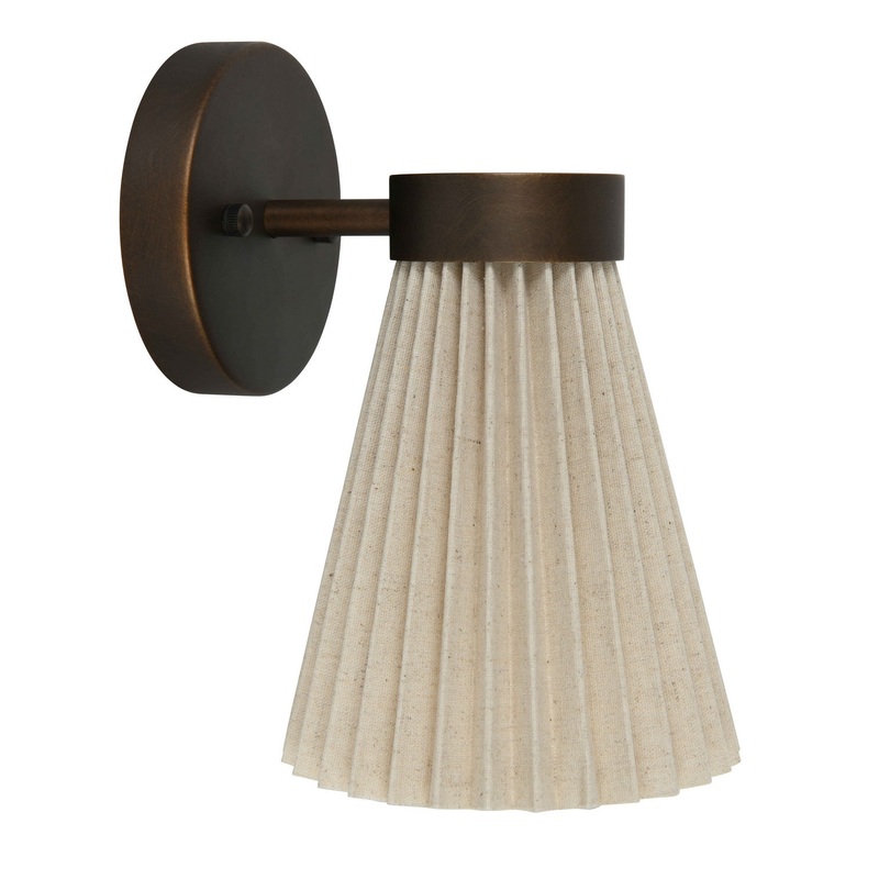 Beacon Lighting 30913901 Amore One Light Wall Bracket, Bronze/Natural