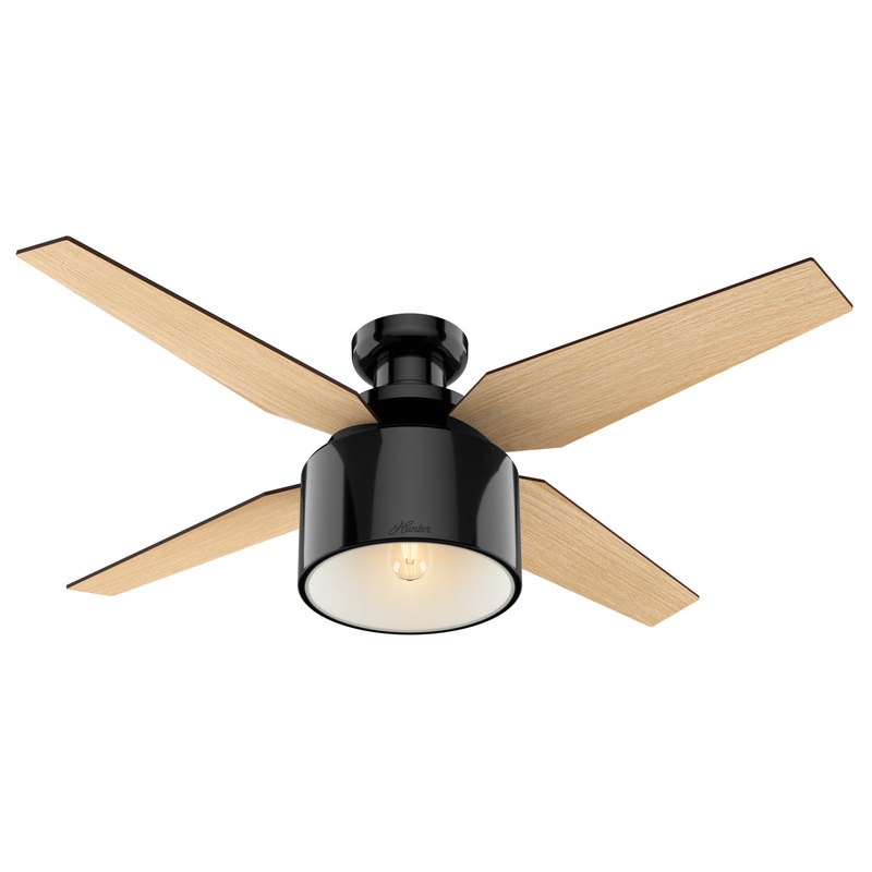 Hunter 59259 Cranbrook 52" Ceiling Fan, Gloss Black