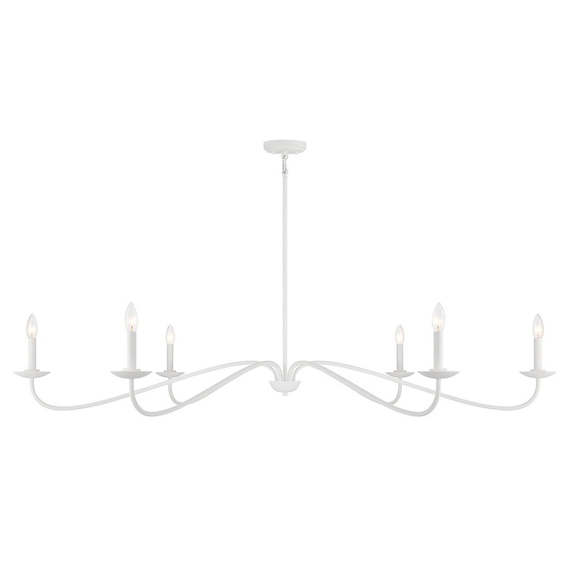 Shoppers Lighting SH100119BQW Madelyn Six Light Chandelier, Wax White