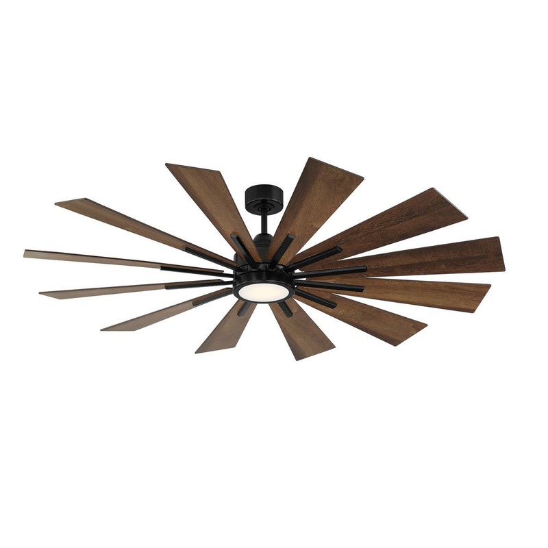 Shoppers Lighting SH2024MBK Schoolhouse 60" Ceiling Fan, Matte Black