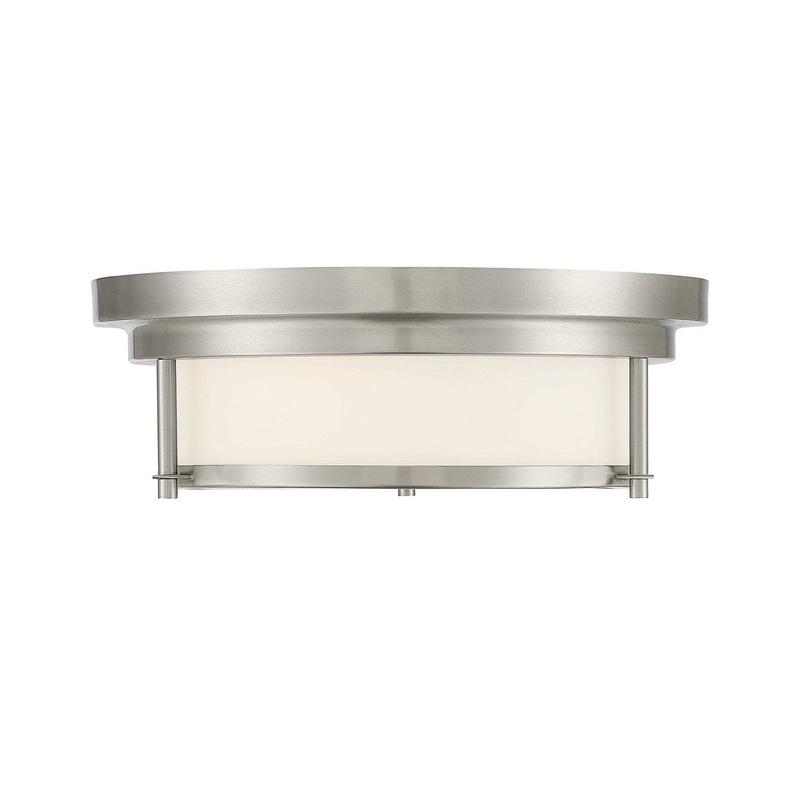 Shoppers Lighting SH60062BN Ariana Two Light Flush Mount, Brushed Nickel