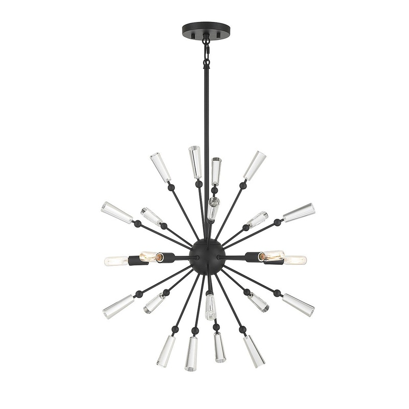 Shoppers Lighting SH7028MBK Maria Five Light Pendant, Matte Black