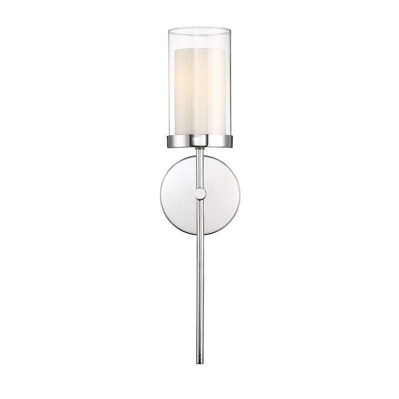 Shoppers Lighting SH90016CH Keira One Light Wall Sconce, Chrome