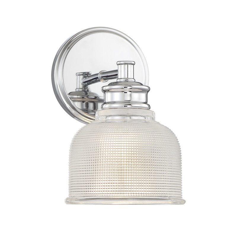 Shoppers Lighting SH90093CH Eliza One Light Wall Sconce, Chrome