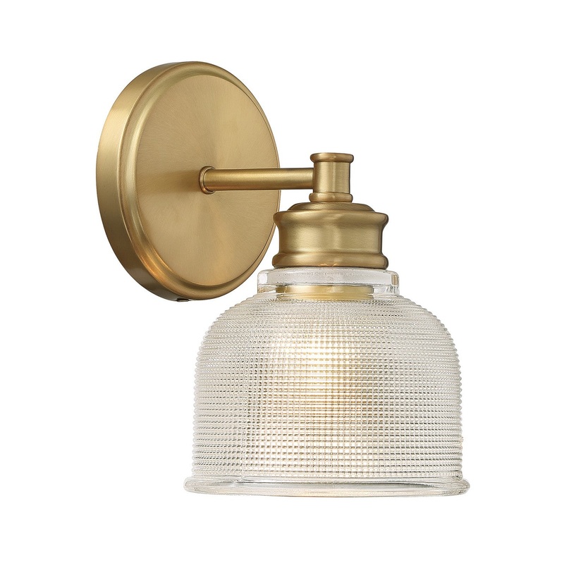 Shoppers Lighting SH90093NB Eliza One Light Wall Sconce, Natural Brass