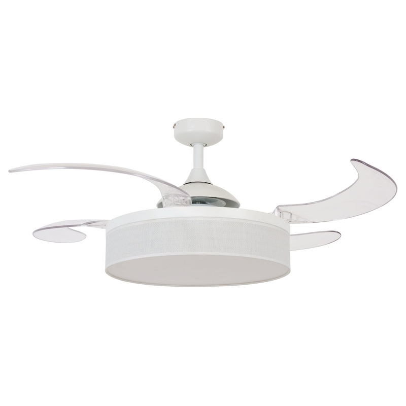 Beacon Fanaway 51103001 Fraser 48" Ceiling Fan, White and Transparent