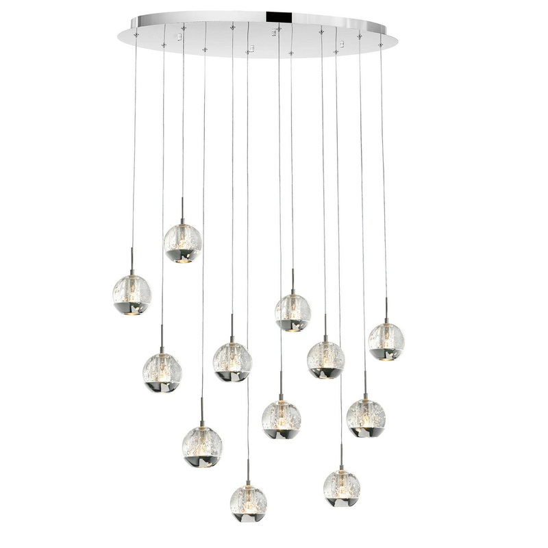 CWI Lighting 5444P34C-O Perrier LED Pendant, Chrome