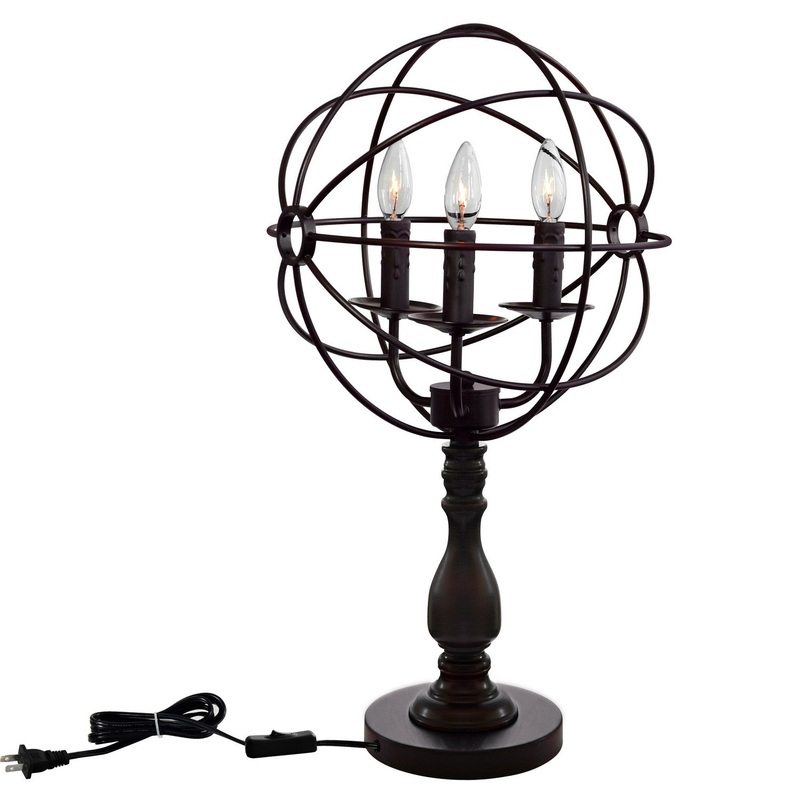 CWI Lighting 5464T14DB-3 Arza Three Light Table Lamp, Brown